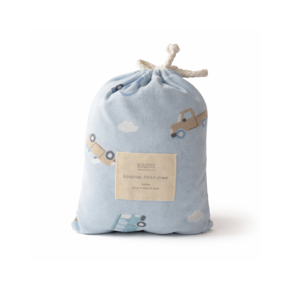 Tiny Tales Baby Fitted Cot Sheet - ON THE ROAD